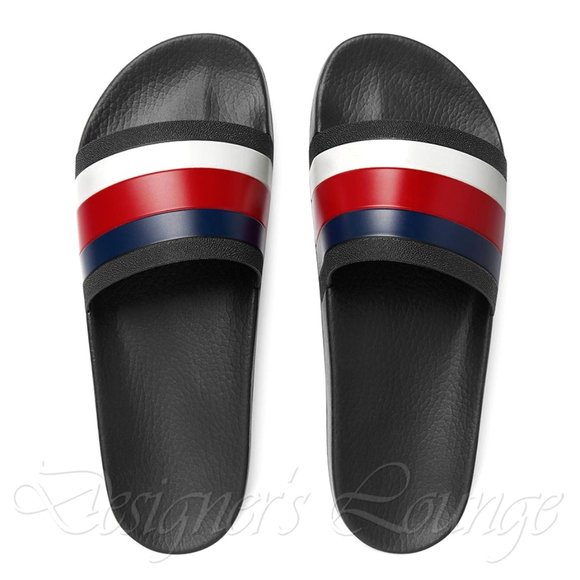 gucci mens black slides